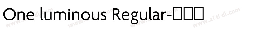 One luminous Regular字体转换